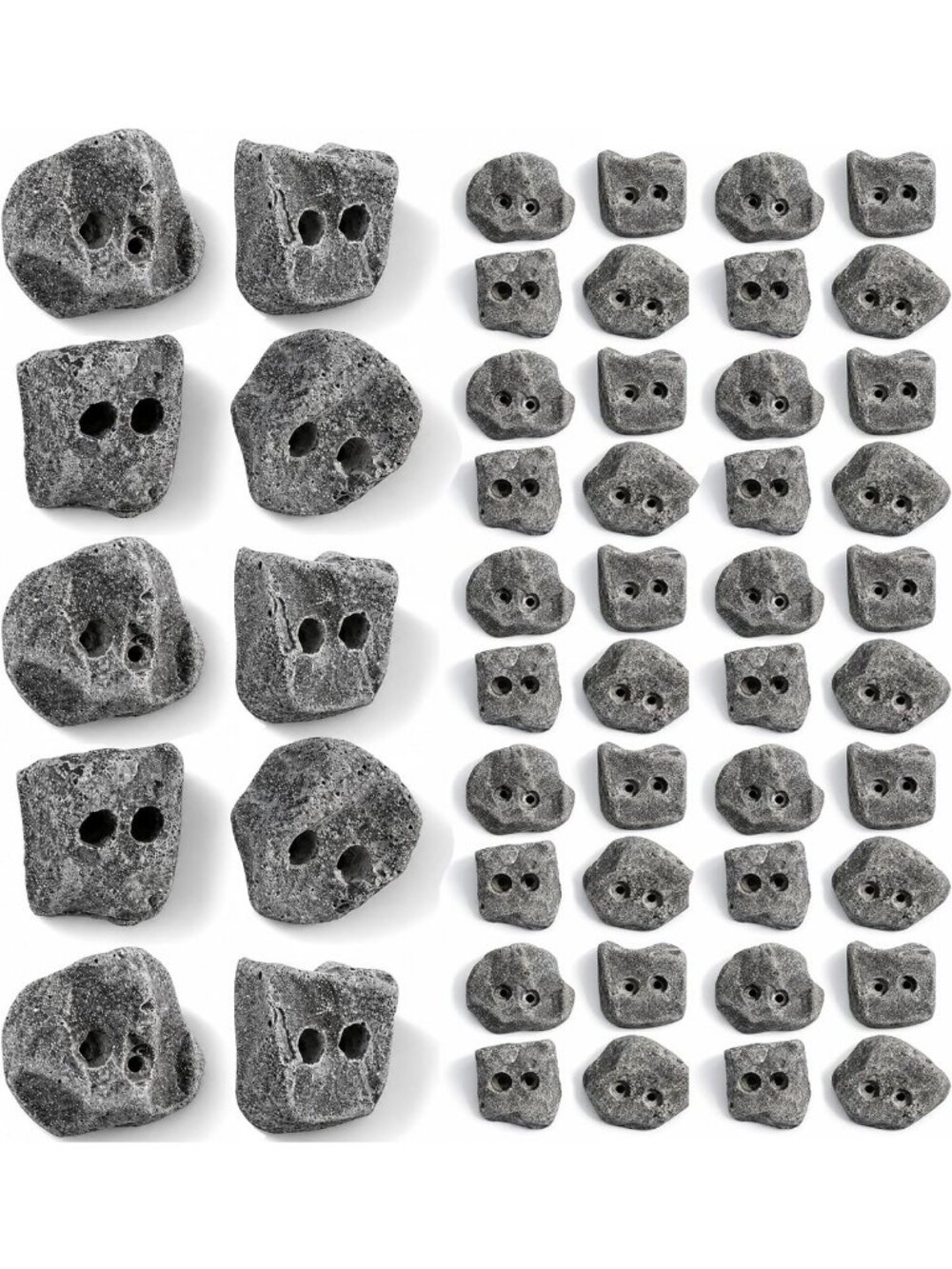 50 Large Screw-On Rock Climbing Holds - Durable Grips for Indoor/Outdoor Walls
